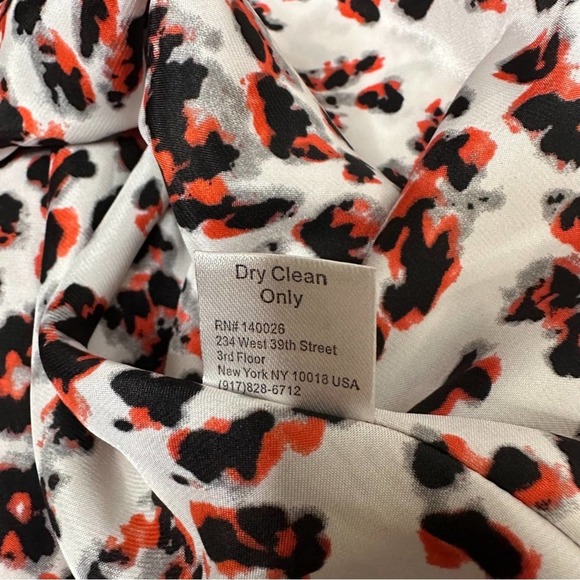 Parker Roland Leopard Animal Print Silk Fit & Flare Piped Dress Size Medium - Picture 8 of 12